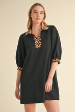 Leopard Print Edge Dress with Pockets