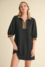 Leopard Print Edge Dress with Pockets