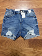American flag print gray hem denim Judy blue shorts