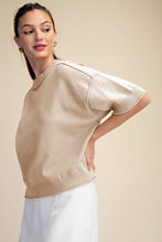 Relaxed Sweater Crew-neck Elbow-length Sleeves