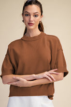 Relaxed Sweater Crew-neck Elbow-length Sleeves