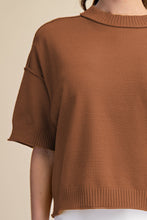 Relaxed Sweater Crew-neck Elbow-length Sleeves