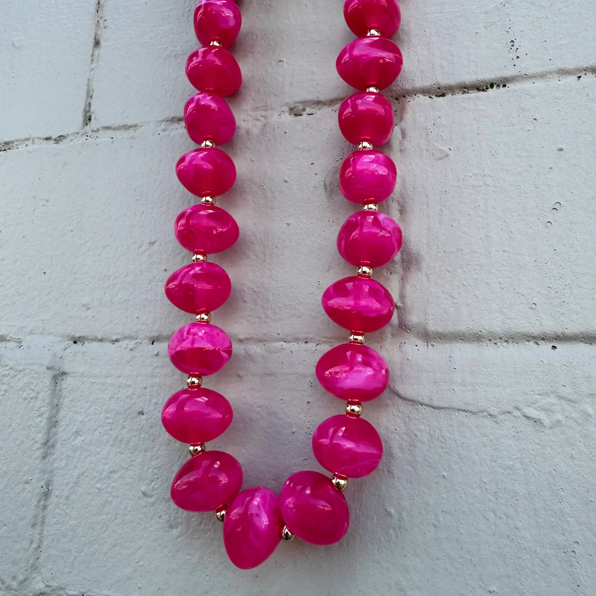 Beaded necklace -pink