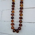 Beaded necklace -brown
