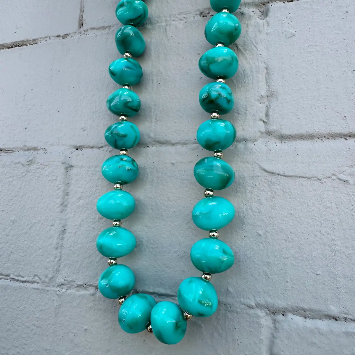 Beaded necklace Teal