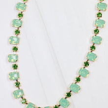 Rhinestone Necklace Mint Opal