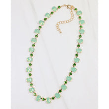 Rhinestone Necklace Mint Opal