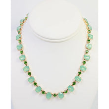 Rhinestone Necklace Mint Opal