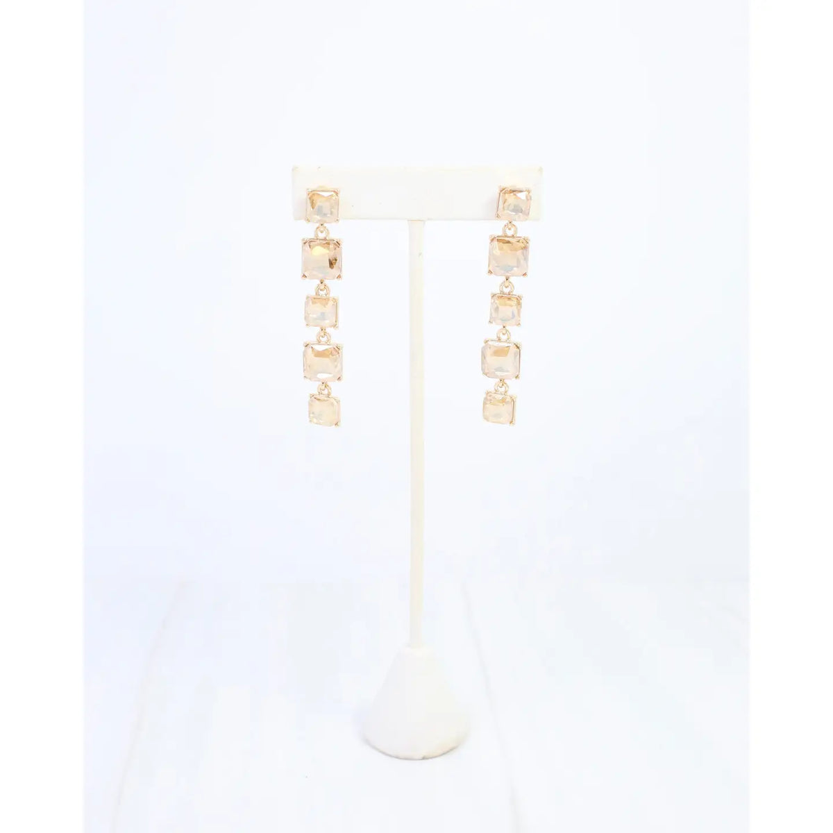 Crystal Drop Earring Champagne