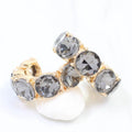 Crystal Hoop Earring Black Diamond