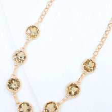 Crystal Link Necklace Topaz