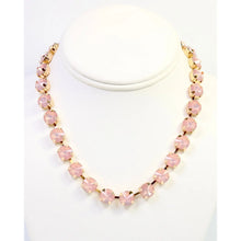 Rhinestone Necklace Pink Opal