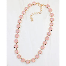 Rhinestone Necklace Pink Opal