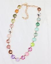 Medium Rhinestone Necklace Light Multi