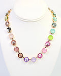 Medium Rhinestone Necklace Light Multi