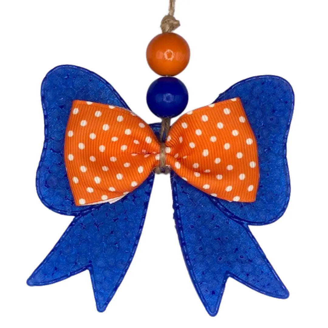 Blue & Orange Bow-Tique Freshie-car