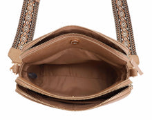 3 Compartment Crossbody Bag with Guitar Strap