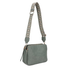 3 Compartment Crossbody Bag with Guitar Strap