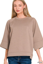 Scuba 3/4 Sleeve Pullover top