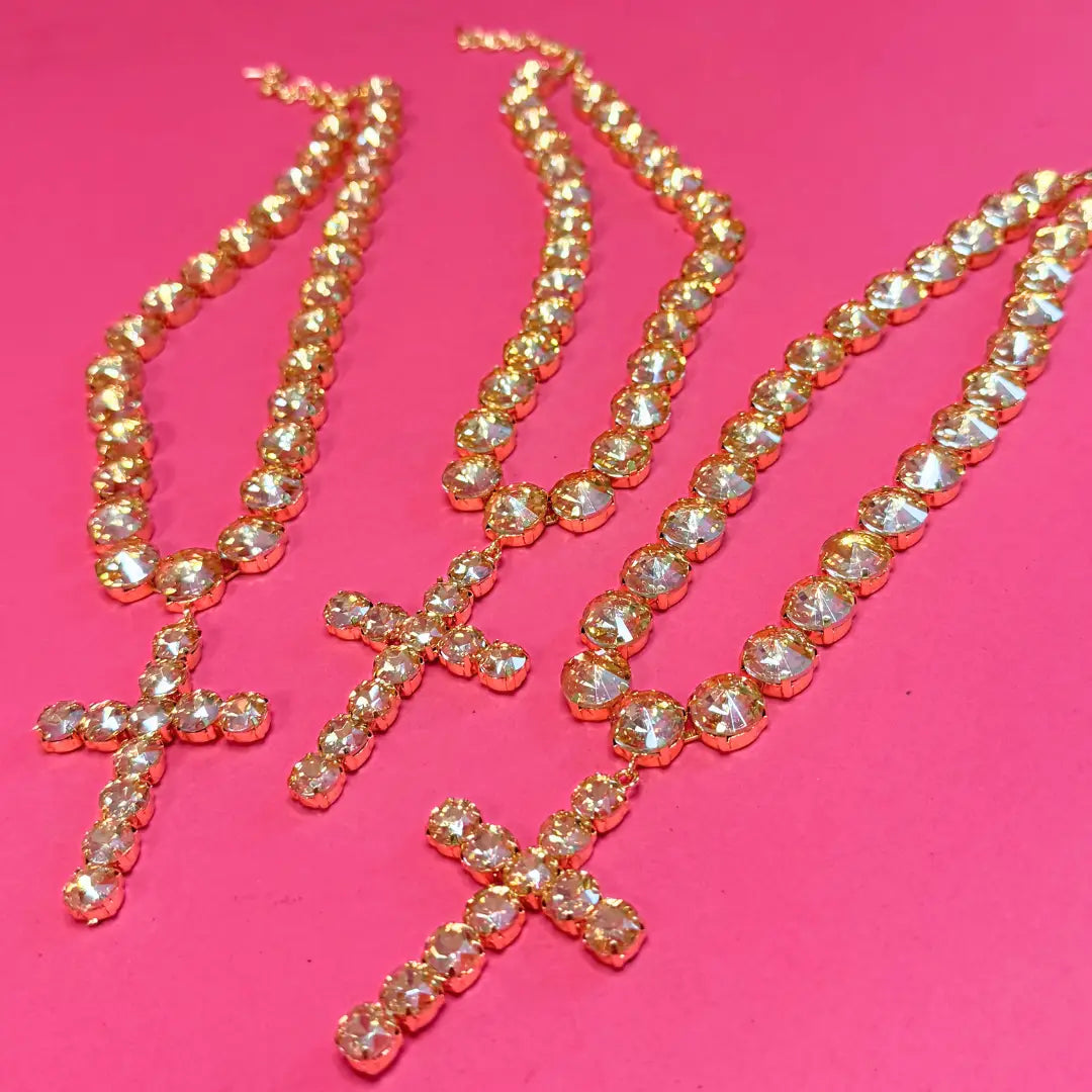 Gold cross necklace