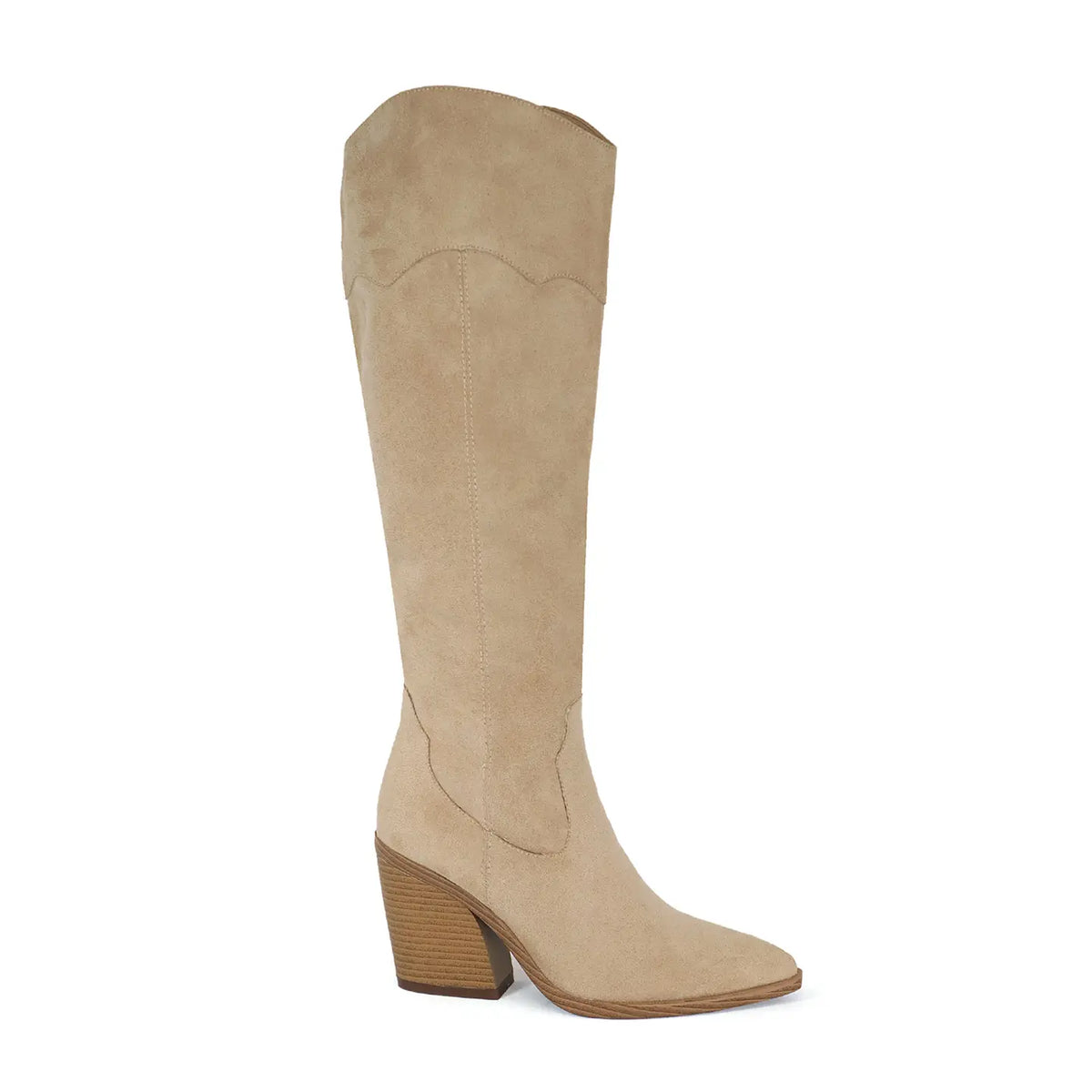 Beige Tall Boots-great fit