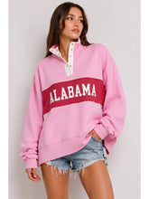 Alabama Color-Block Snap-Neck Pullover