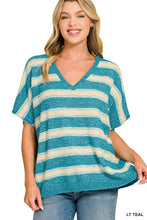 Stripe v-neck sweater