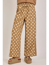 Taupe Soft Polka Dot Drawstring PANTS