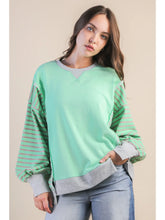 Oversized Striped Casual Knit Top