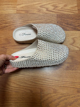 Sand color bling slip on shoes