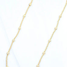 Chain and Bead Necklace Gold