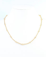 Chain and Bead Necklace Gold
