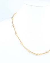 Chain and Bead Necklace Gold