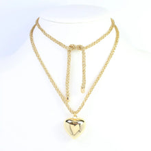 Cord Necklace Heart Gold necklace