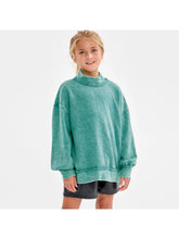 Mineral Washed Mock Neck Sweatshirt