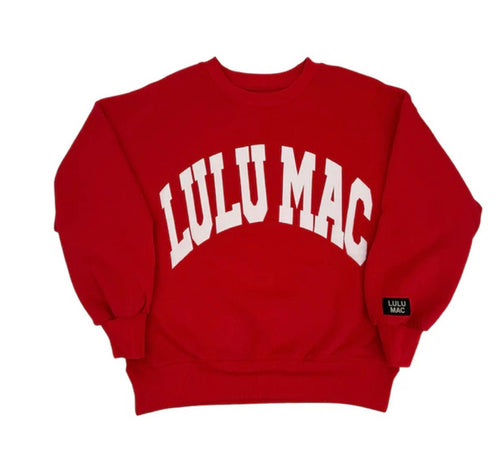 Red Lulu Mac sweatshirt