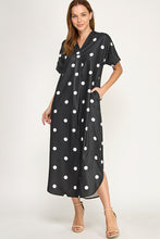 Black polka dot dress