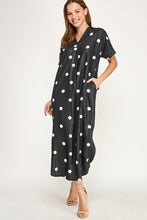 Black polka dot dress