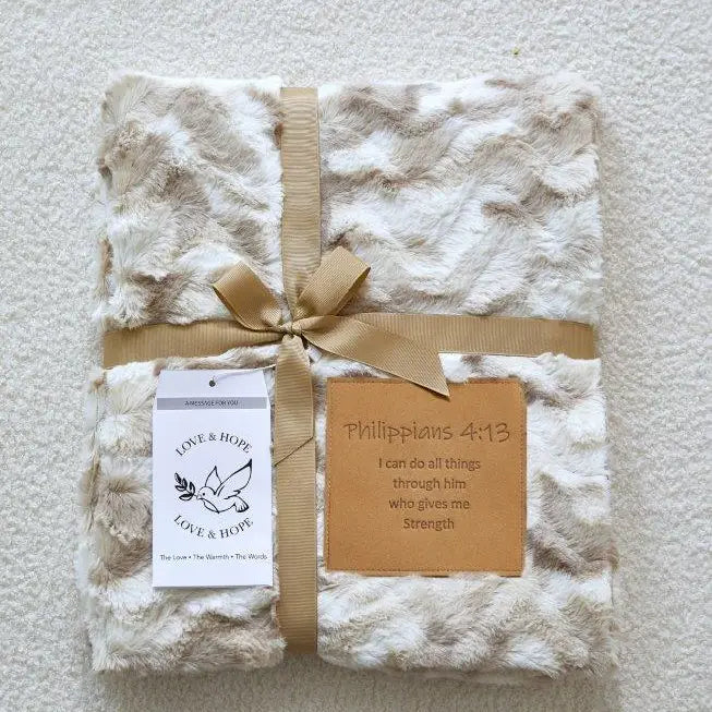 Throw blanket with scripture