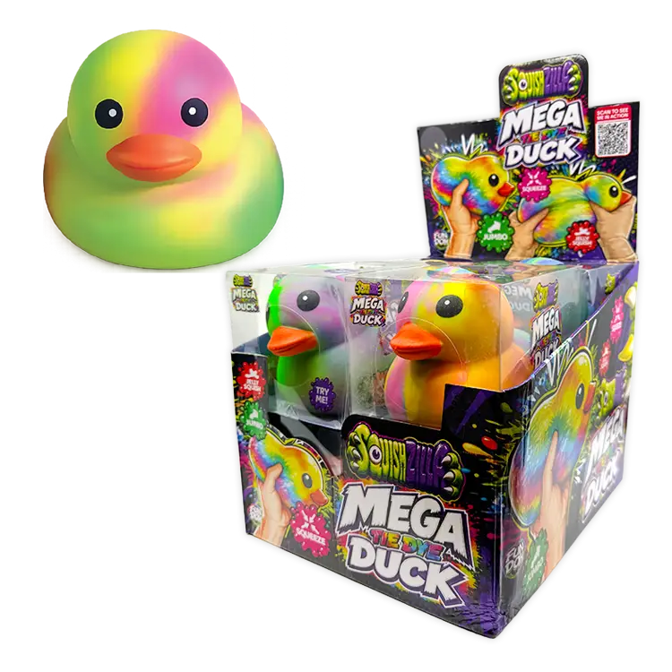 Fun Doh Mega 5" Tie Dye Duck Squishy Toy