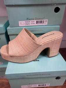 Natural color wedge sandal