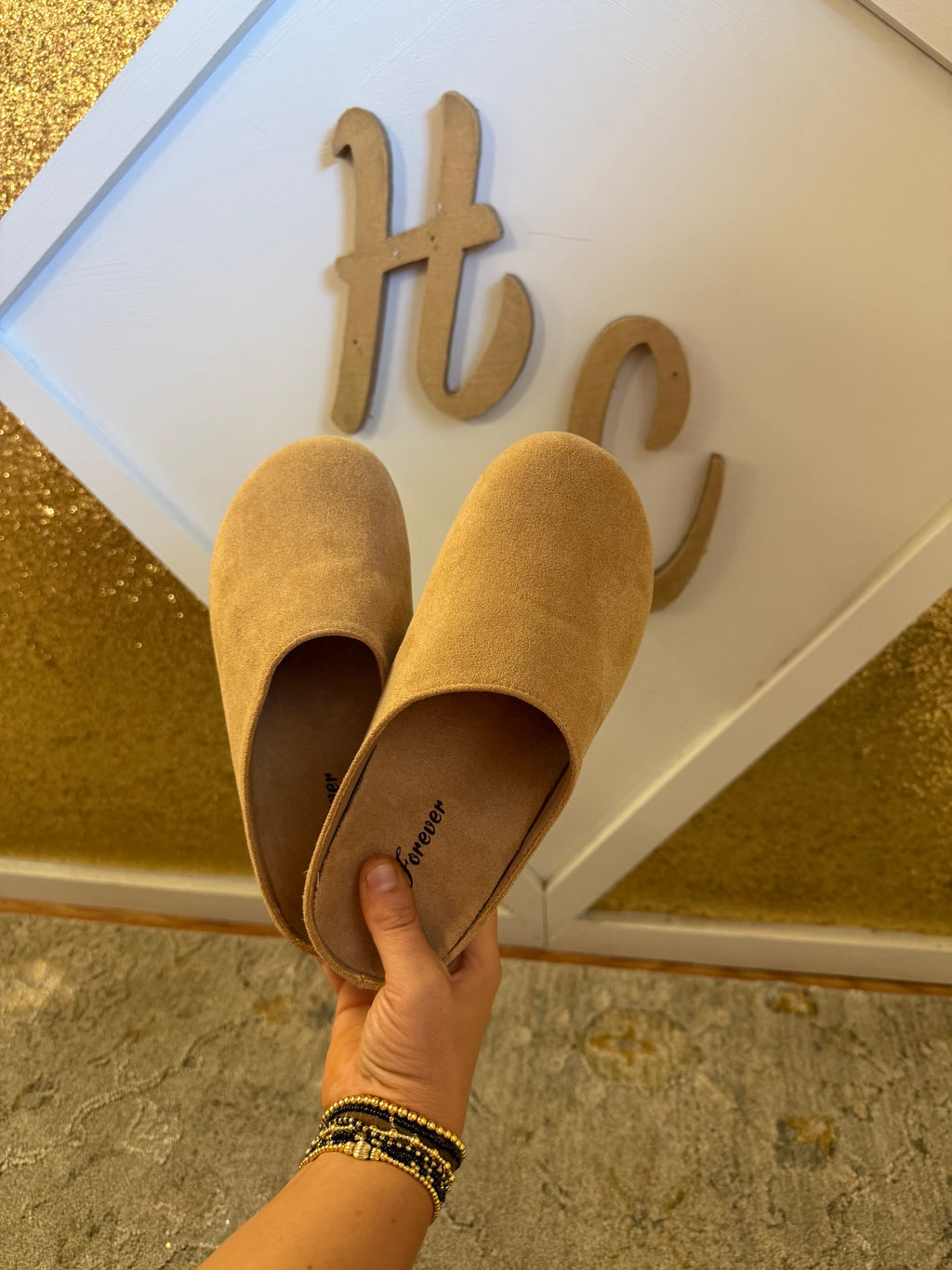 Suede slip on shoes