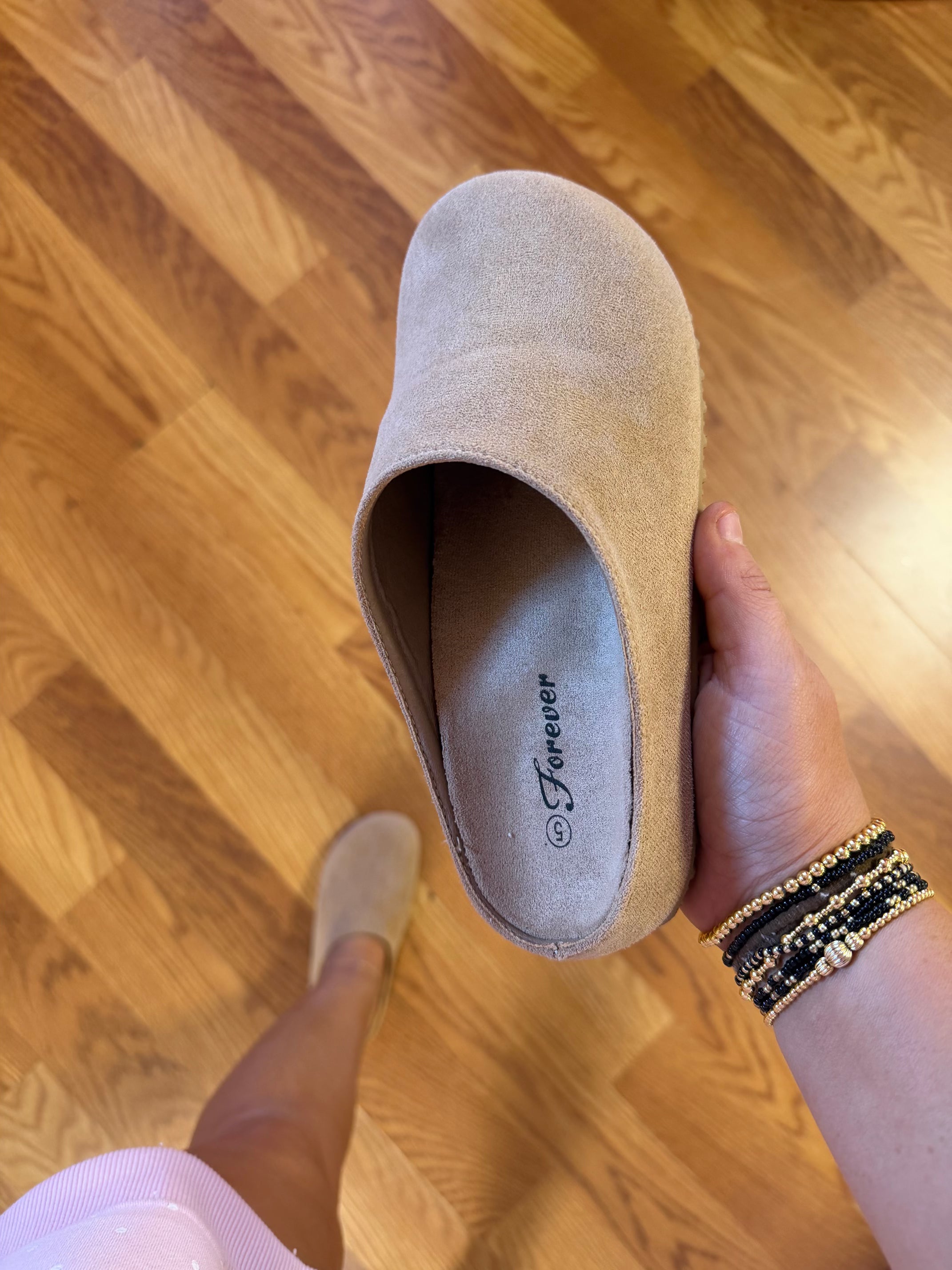 Suede slip on shoes