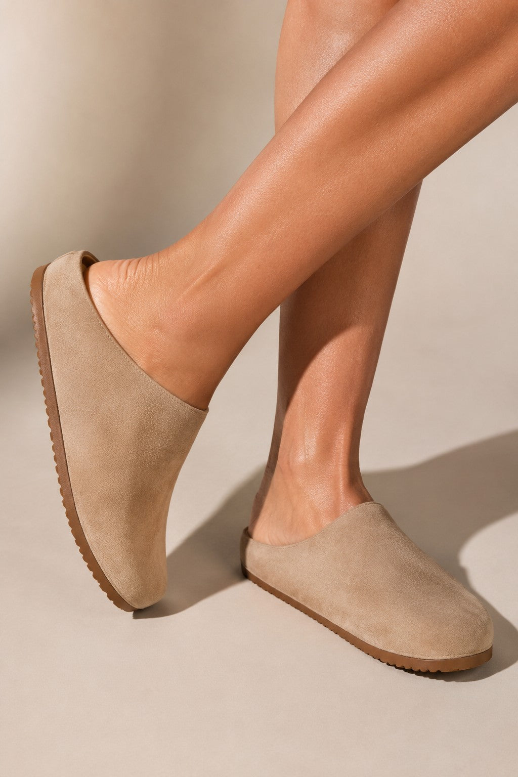 Suede slip on shoes