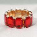 Faceted Gem Beaded Stretch Evening Bracelet