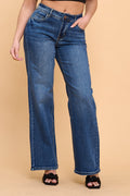 Mid rise denim jeans