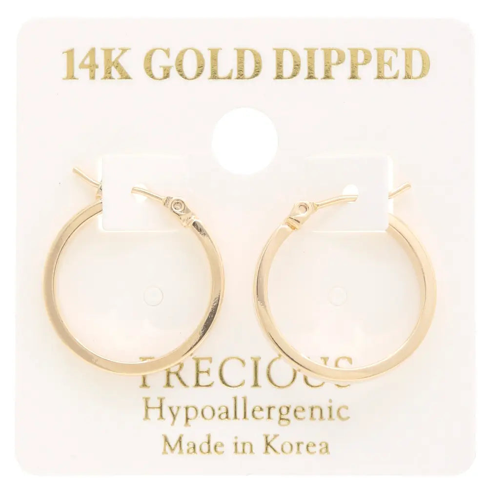 Gold dipped small earrings hoops