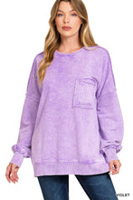 HALO WASHED FRENCH TERRY EXPOSED-SEAM SWEATSHIRT