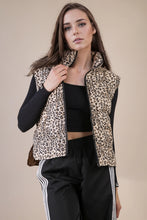Leopard Puffer Padded Warm Vest