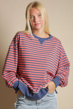 Stripe Comfy Casual Oversized Knit Top